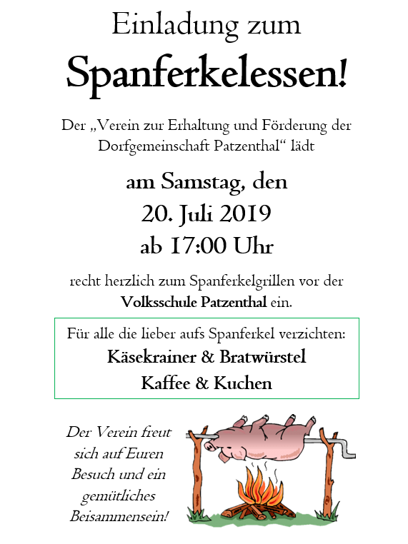 Einladung Spanferkelessen